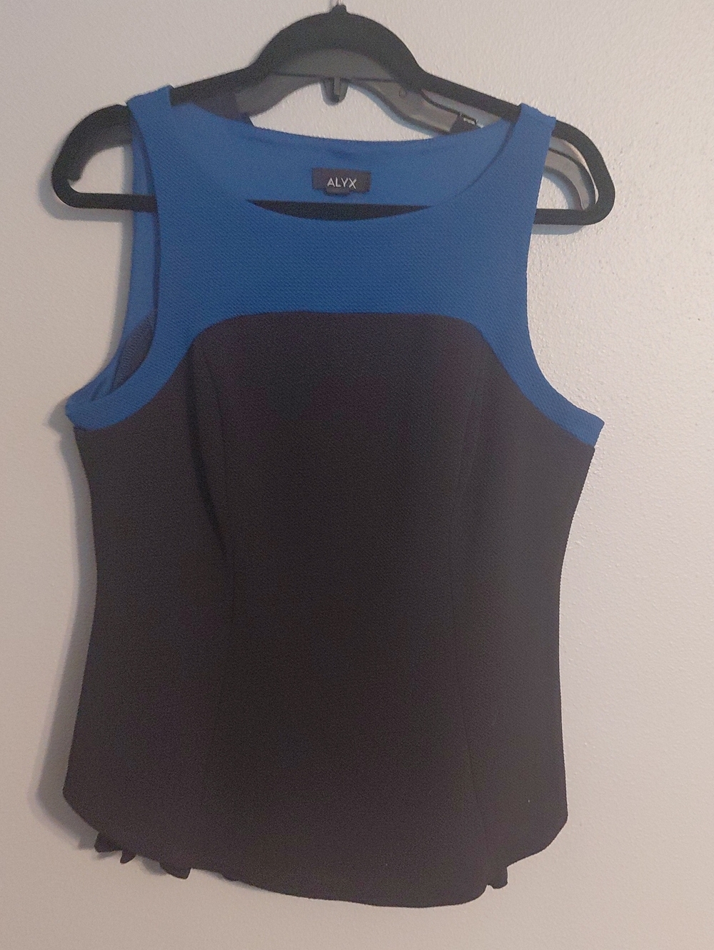 ALYX Black and Blue Sleeveless Colorblock Tank